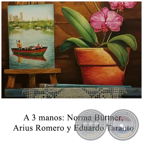 Sin Ttulo - Pintura a 3 manos: Norma Bttner, Arius Romero y Eduardo Taranto